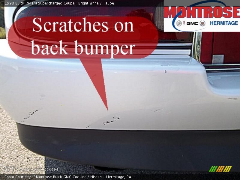 Bright White / Taupe 1998 Buick Riviera Supercharged Coupe