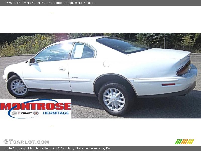 Bright White / Taupe 1998 Buick Riviera Supercharged Coupe