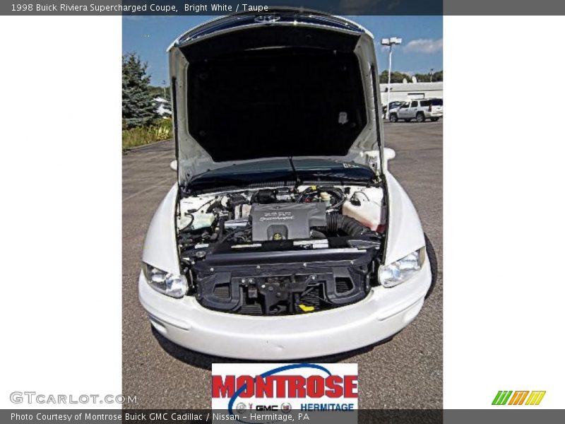 Bright White / Taupe 1998 Buick Riviera Supercharged Coupe