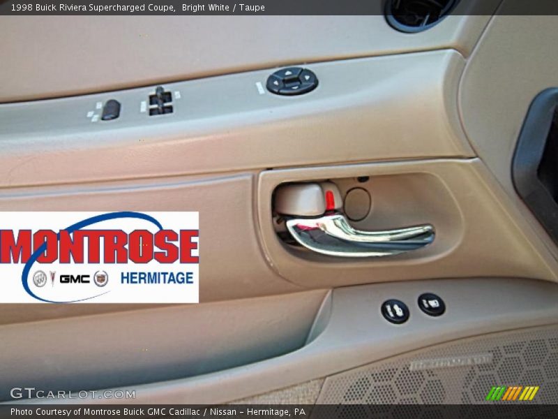 Bright White / Taupe 1998 Buick Riviera Supercharged Coupe