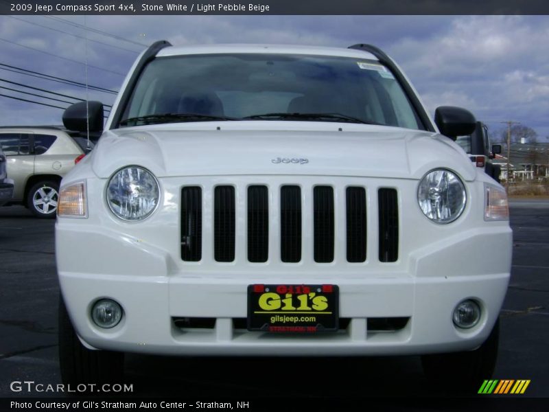 Stone White / Light Pebble Beige 2009 Jeep Compass Sport 4x4