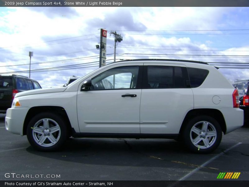 Stone White / Light Pebble Beige 2009 Jeep Compass Sport 4x4