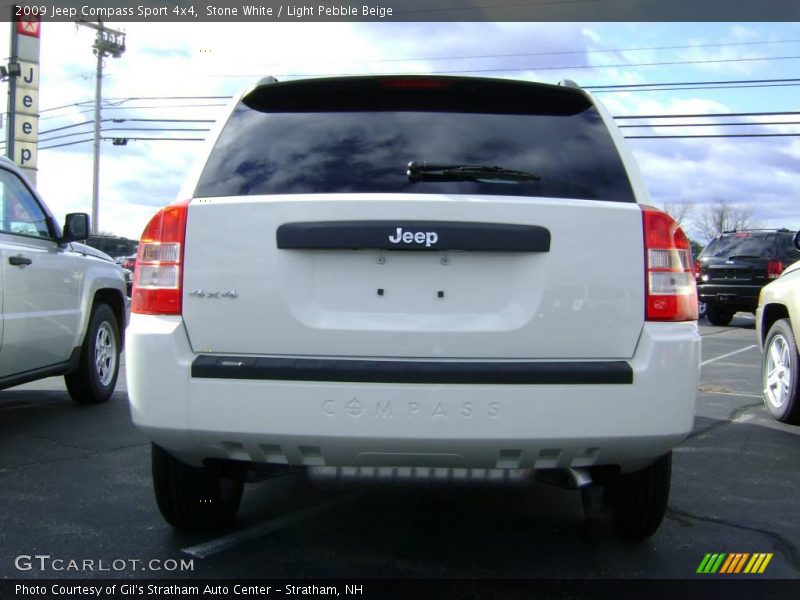 Stone White / Light Pebble Beige 2009 Jeep Compass Sport 4x4