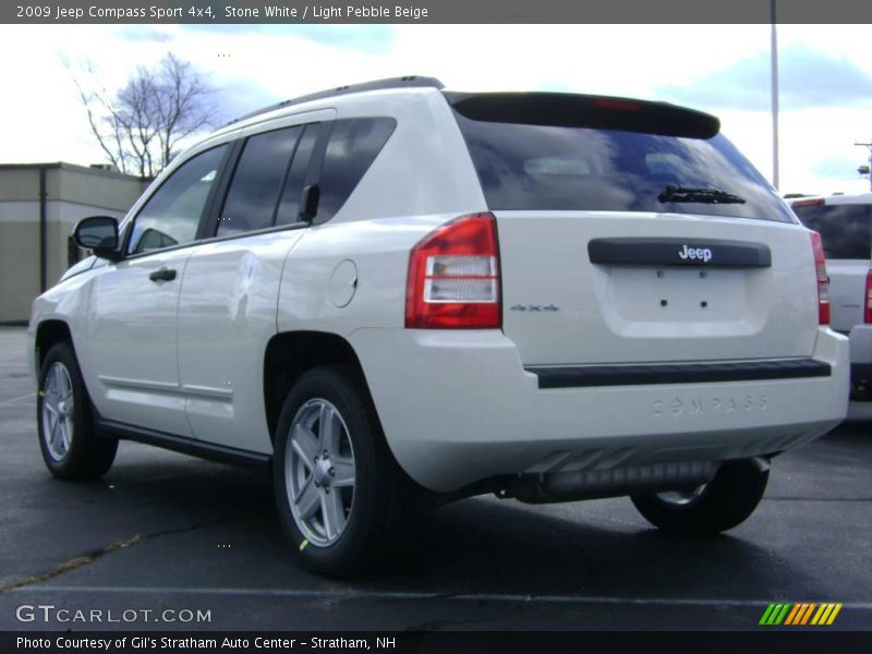Stone White / Light Pebble Beige 2009 Jeep Compass Sport 4x4