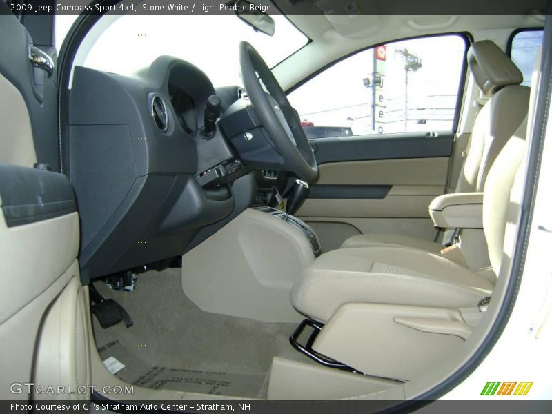 Stone White / Light Pebble Beige 2009 Jeep Compass Sport 4x4