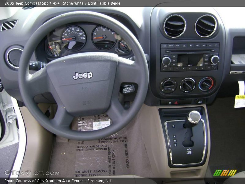 Stone White / Light Pebble Beige 2009 Jeep Compass Sport 4x4
