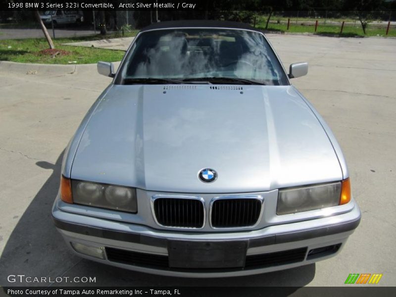 Arctic Silver Metallic / Gray 1998 BMW 3 Series 323i Convertible