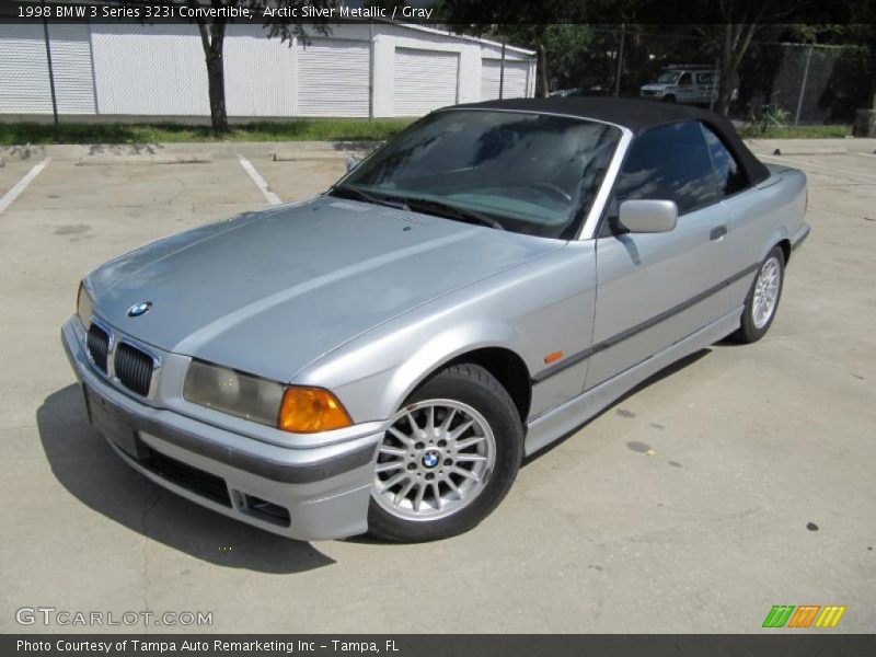 Arctic Silver Metallic / Gray 1998 BMW 3 Series 323i Convertible