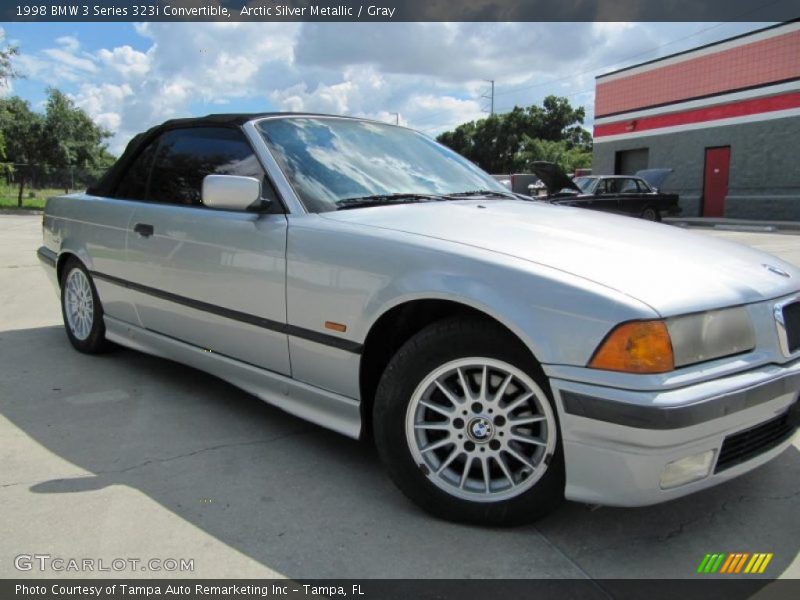 Arctic Silver Metallic / Gray 1998 BMW 3 Series 323i Convertible