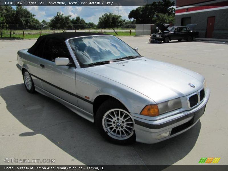 Arctic Silver Metallic / Gray 1998 BMW 3 Series 323i Convertible
