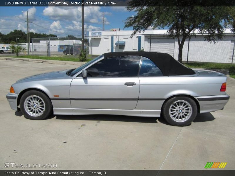 Arctic Silver Metallic / Gray 1998 BMW 3 Series 323i Convertible