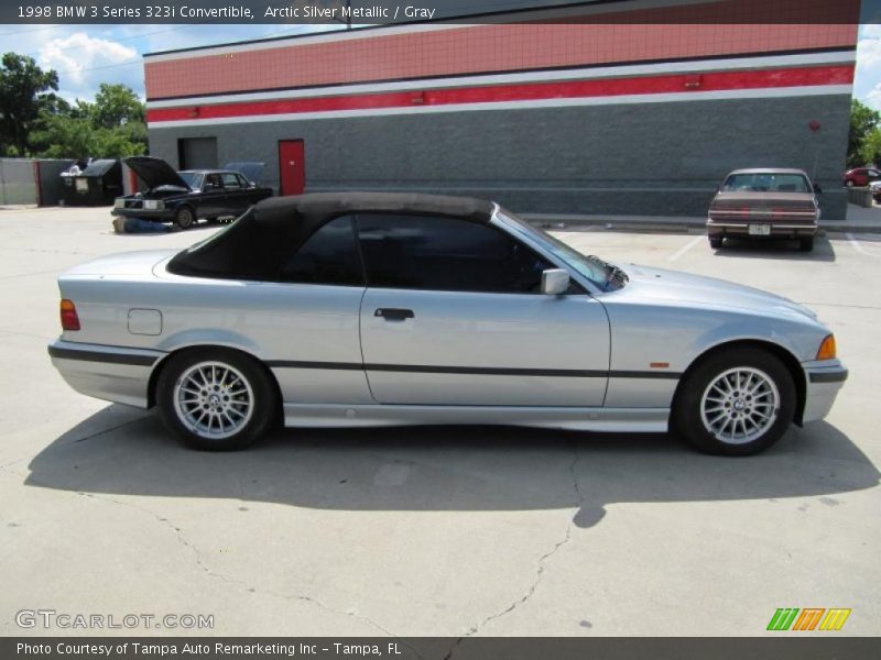 Arctic Silver Metallic / Gray 1998 BMW 3 Series 323i Convertible