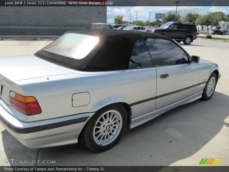 Arctic Silver Metallic / Gray 1998 BMW 3 Series 323i Convertible