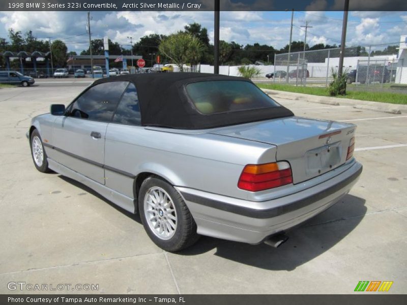 Arctic Silver Metallic / Gray 1998 BMW 3 Series 323i Convertible