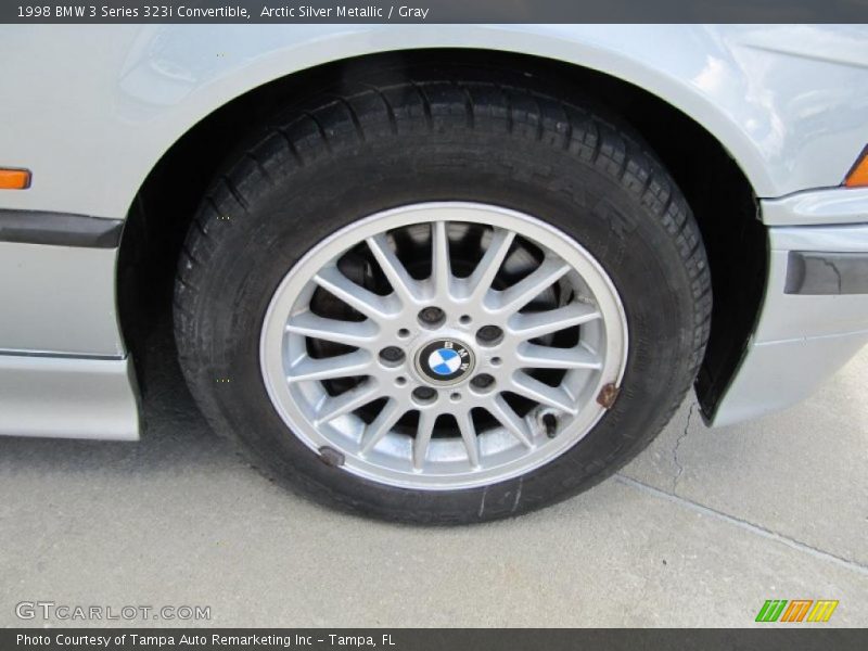Arctic Silver Metallic / Gray 1998 BMW 3 Series 323i Convertible