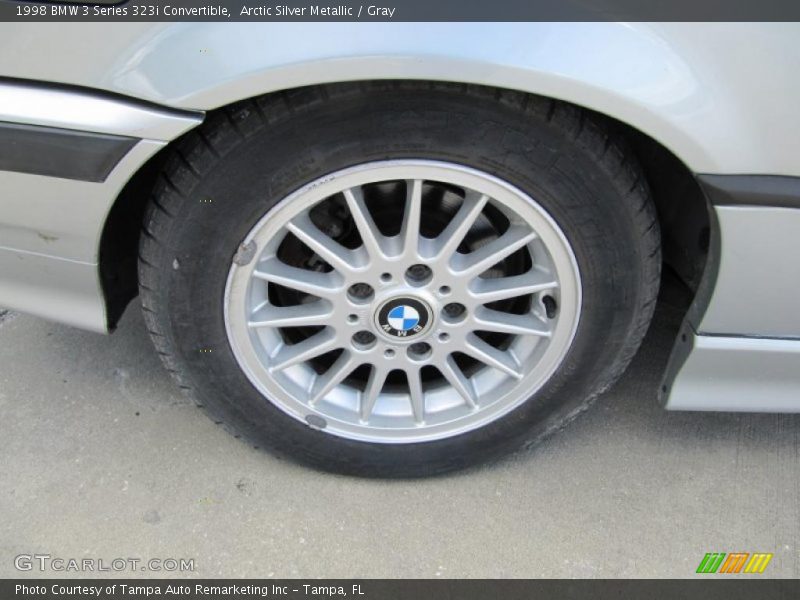 Arctic Silver Metallic / Gray 1998 BMW 3 Series 323i Convertible