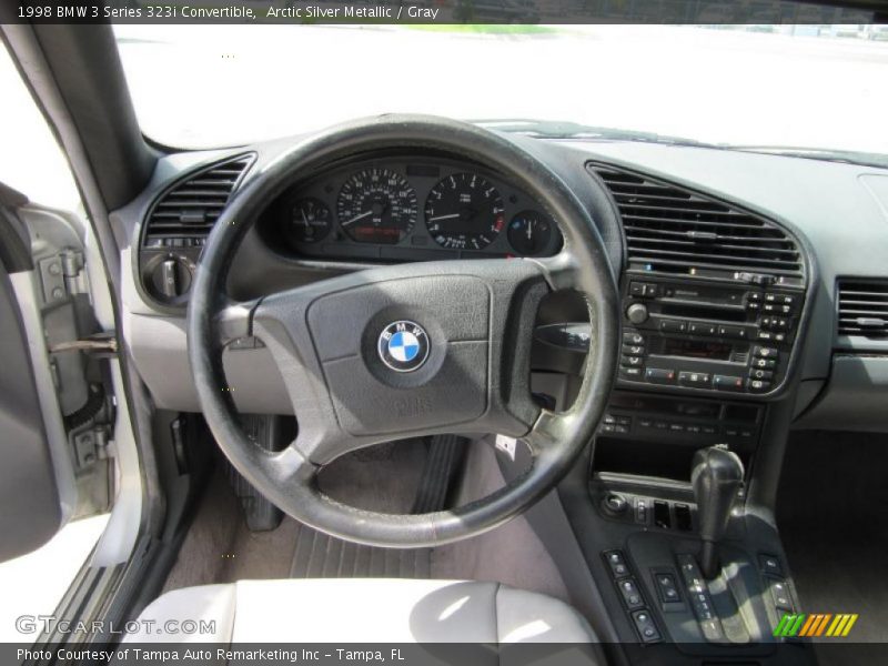 Arctic Silver Metallic / Gray 1998 BMW 3 Series 323i Convertible