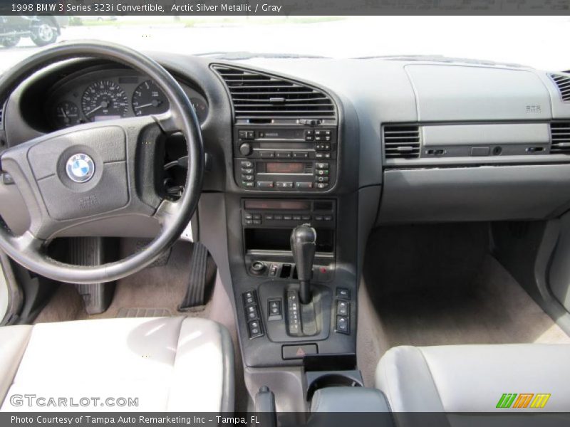 Arctic Silver Metallic / Gray 1998 BMW 3 Series 323i Convertible