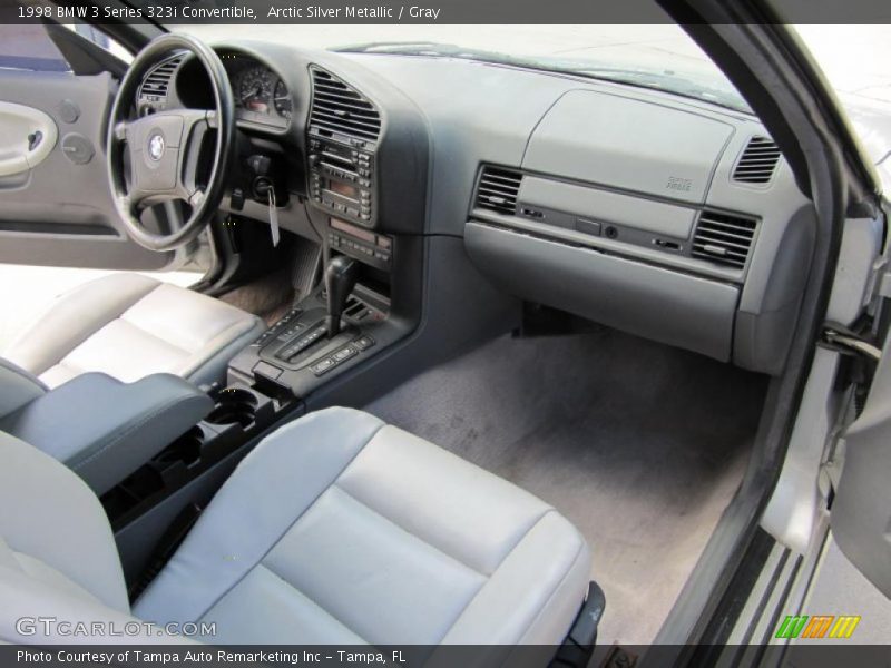 Arctic Silver Metallic / Gray 1998 BMW 3 Series 323i Convertible