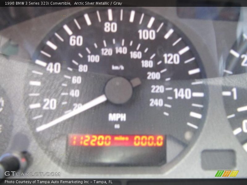 Arctic Silver Metallic / Gray 1998 BMW 3 Series 323i Convertible