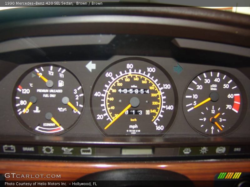 Brown / Brown 1990 Mercedes-Benz 420 SEL Sedan