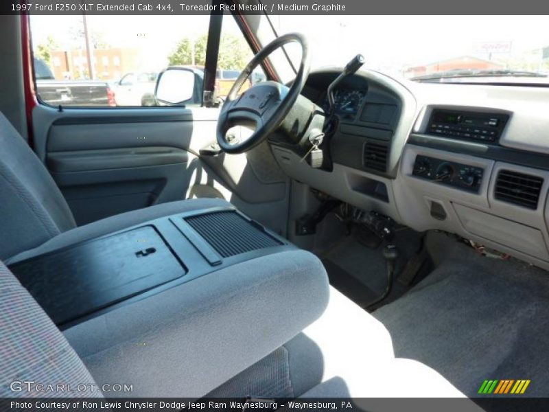 Toreador Red Metallic / Medium Graphite 1997 Ford F250 XLT Extended Cab 4x4