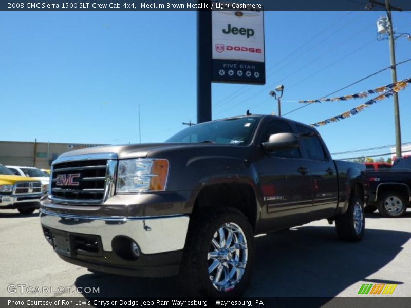 Medium Brown Metallic / Light Cashmere 2008 GMC Sierra 1500 SLT Crew Cab 4x4