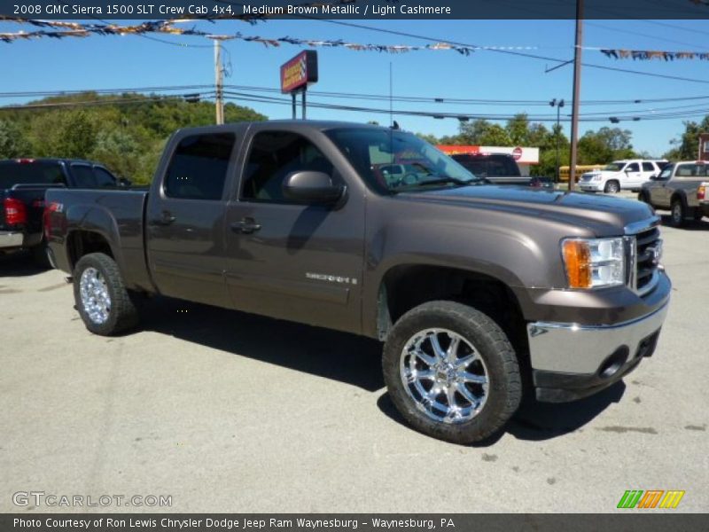 Medium Brown Metallic / Light Cashmere 2008 GMC Sierra 1500 SLT Crew Cab 4x4