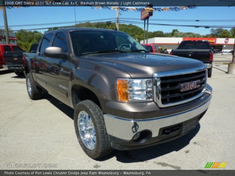Medium Brown Metallic / Light Cashmere 2008 GMC Sierra 1500 SLT Crew Cab 4x4