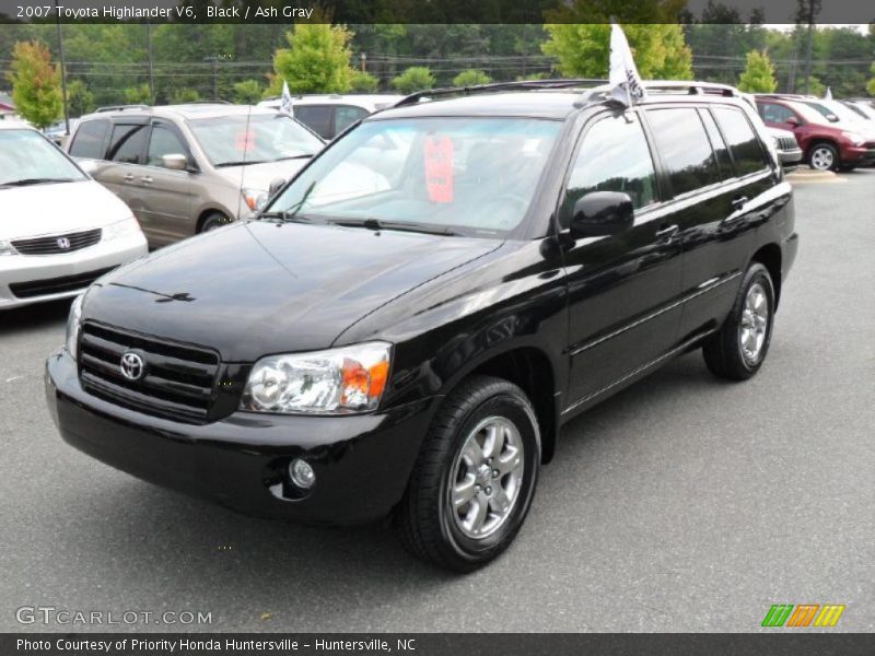 Black / Ash Gray 2007 Toyota Highlander V6