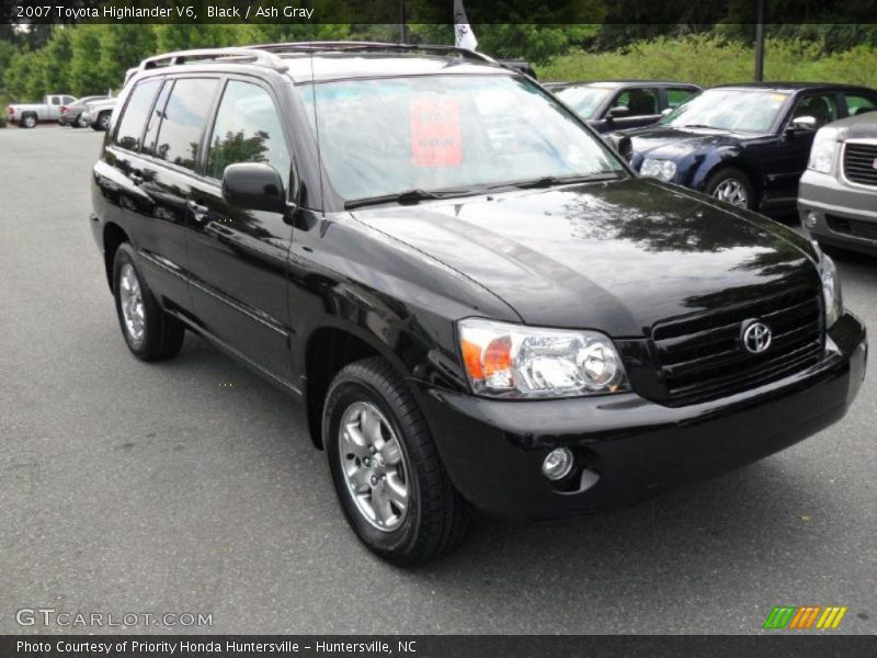 Black / Ash Gray 2007 Toyota Highlander V6