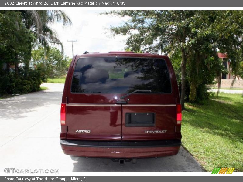 Dark Carmine Red Metallic / Medium Gray 2002 Chevrolet Astro LS