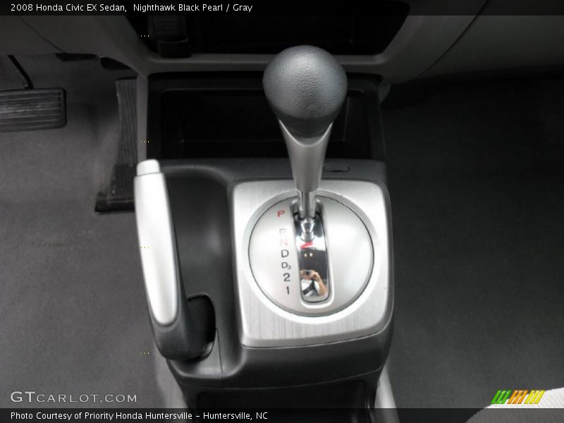 Nighthawk Black Pearl / Gray 2008 Honda Civic EX Sedan