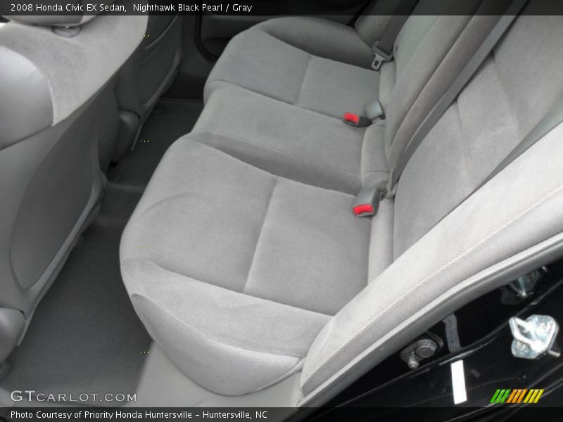 Nighthawk Black Pearl / Gray 2008 Honda Civic EX Sedan