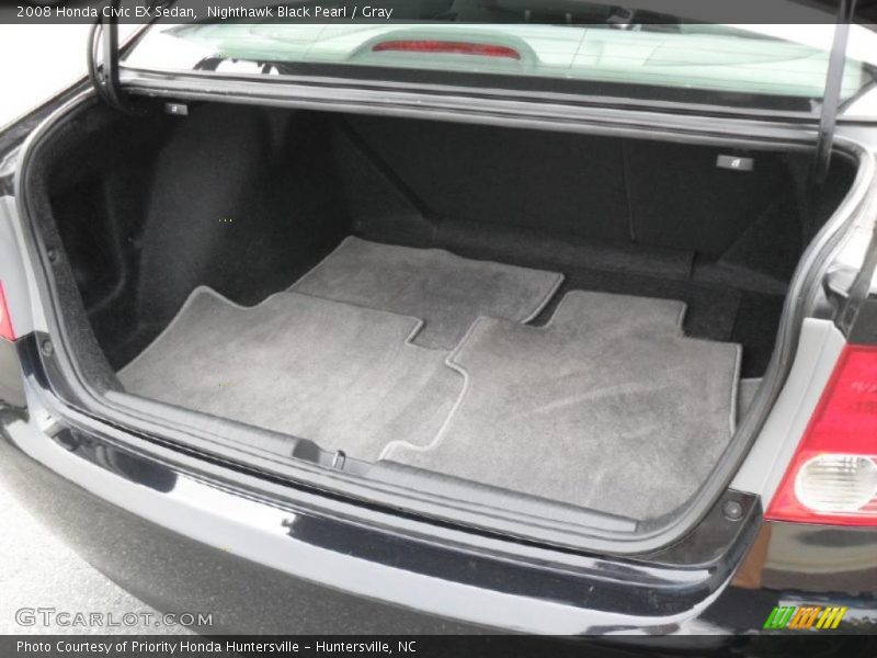 Nighthawk Black Pearl / Gray 2008 Honda Civic EX Sedan