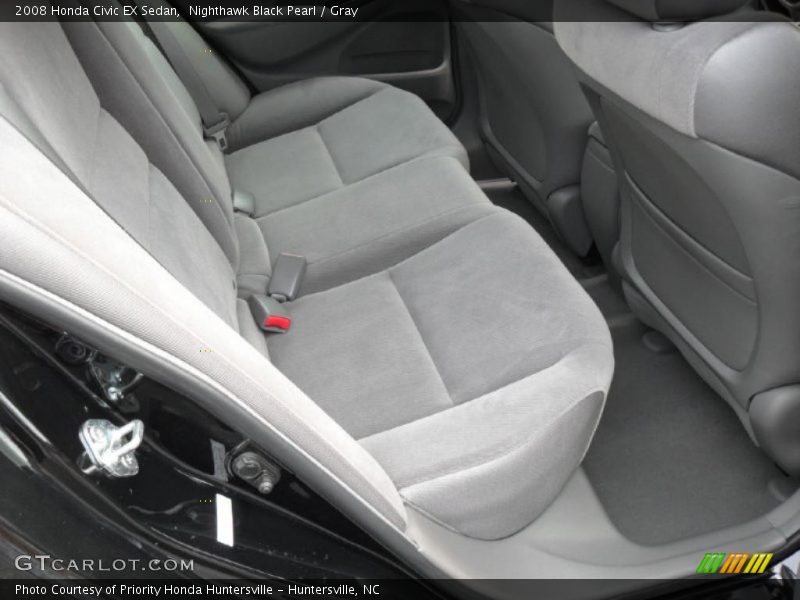 Nighthawk Black Pearl / Gray 2008 Honda Civic EX Sedan