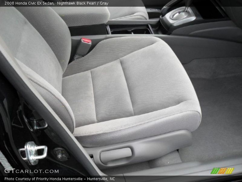 Nighthawk Black Pearl / Gray 2008 Honda Civic EX Sedan