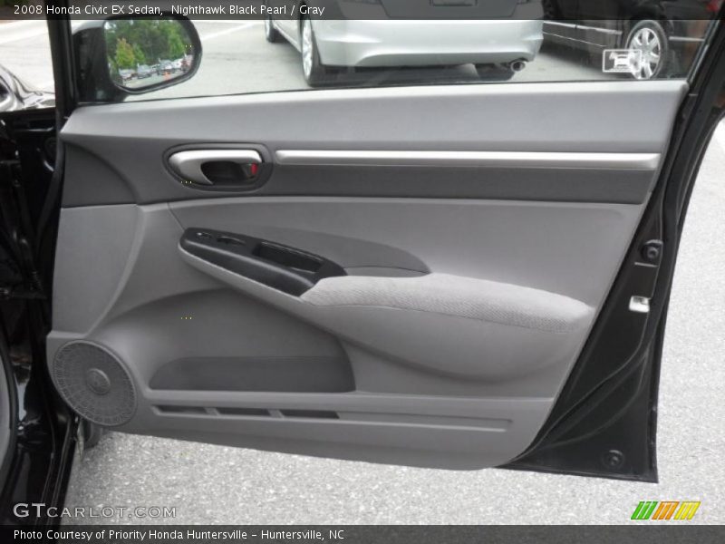 Nighthawk Black Pearl / Gray 2008 Honda Civic EX Sedan