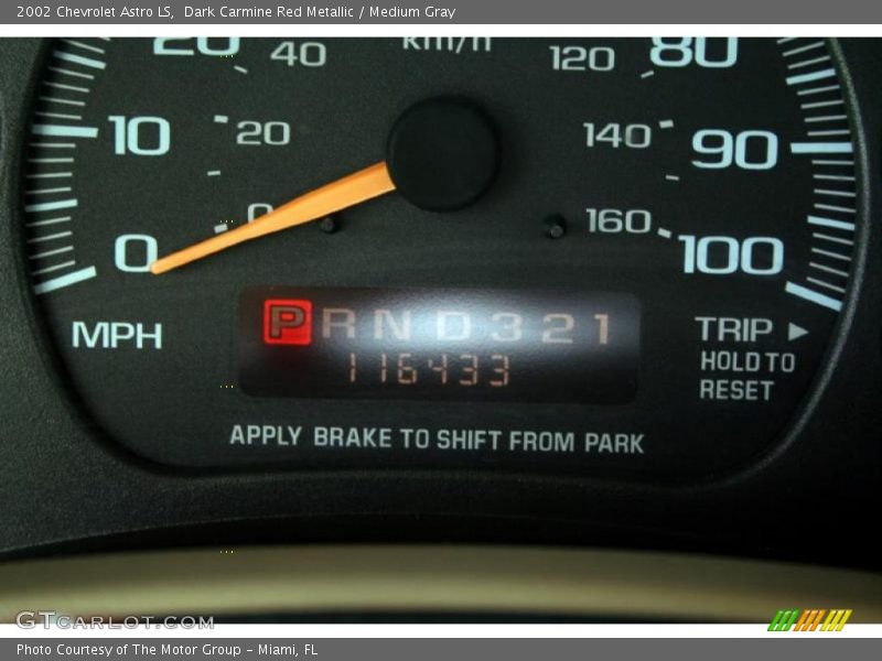 Dark Carmine Red Metallic / Medium Gray 2002 Chevrolet Astro LS
