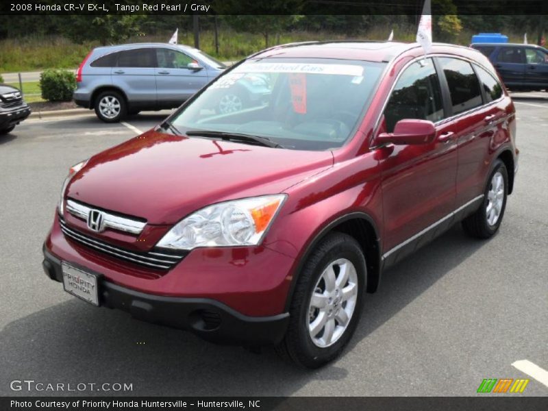 Tango Red Pearl / Gray 2008 Honda CR-V EX-L