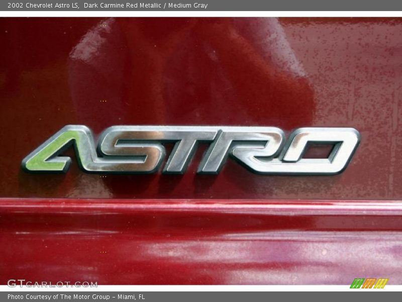 Dark Carmine Red Metallic / Medium Gray 2002 Chevrolet Astro LS