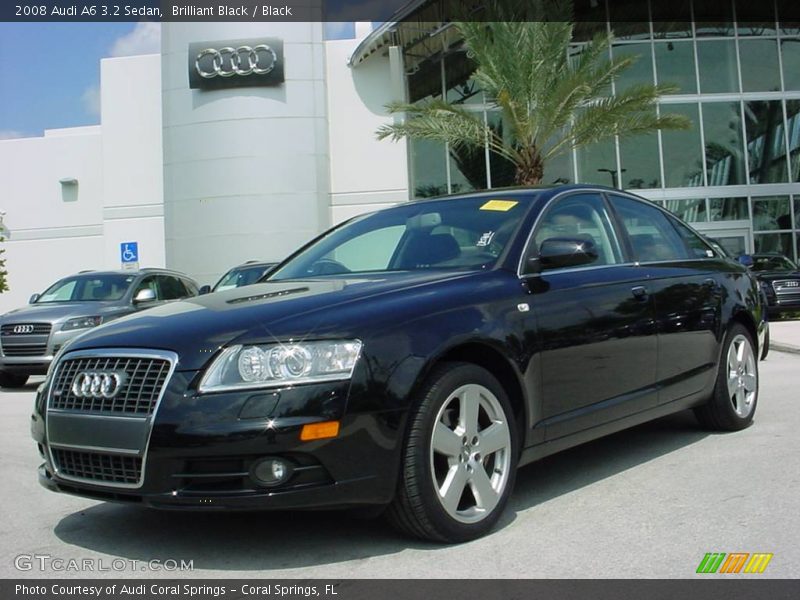 Brilliant Black / Black 2008 Audi A6 3.2 Sedan