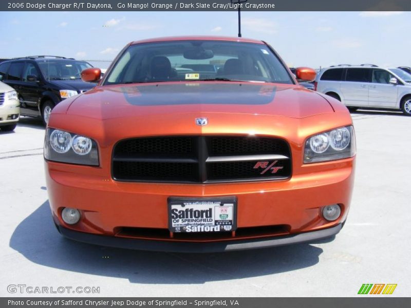 Go Mango! Orange / Dark Slate Gray/Light Graystone 2006 Dodge Charger R/T Daytona