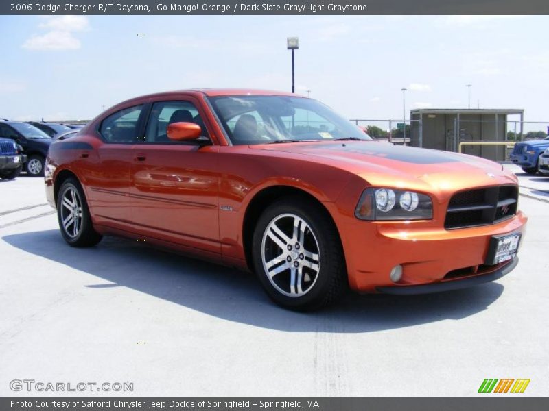 Go Mango! Orange / Dark Slate Gray/Light Graystone 2006 Dodge Charger R/T Daytona