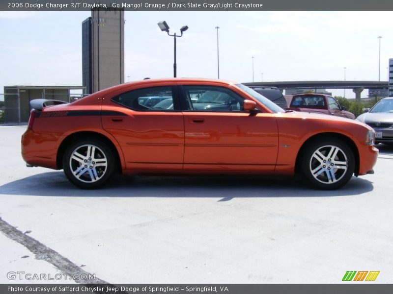 Go Mango! Orange / Dark Slate Gray/Light Graystone 2006 Dodge Charger R/T Daytona