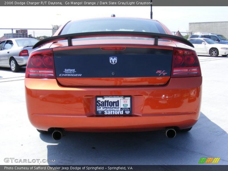 Go Mango! Orange / Dark Slate Gray/Light Graystone 2006 Dodge Charger R/T Daytona