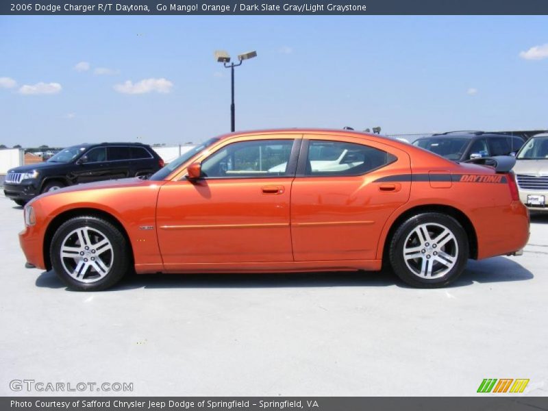 Go Mango! Orange / Dark Slate Gray/Light Graystone 2006 Dodge Charger R/T Daytona