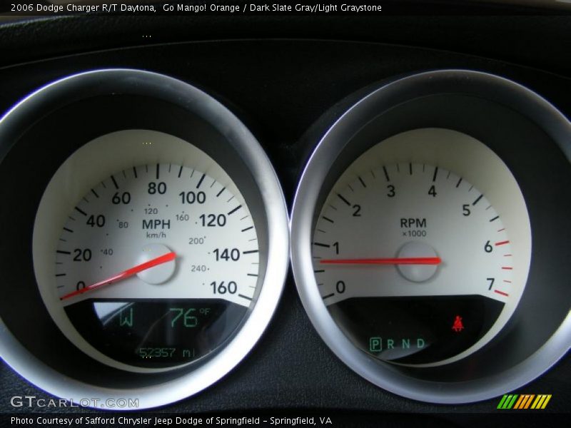 Go Mango! Orange / Dark Slate Gray/Light Graystone 2006 Dodge Charger R/T Daytona