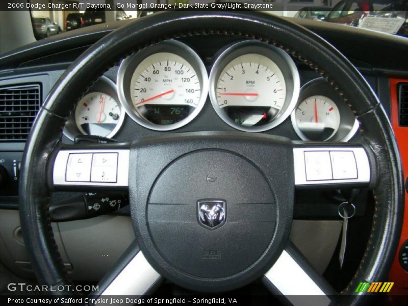 Go Mango! Orange / Dark Slate Gray/Light Graystone 2006 Dodge Charger R/T Daytona