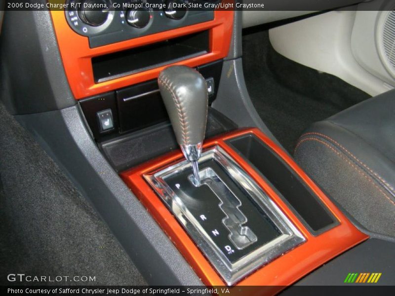 Go Mango! Orange / Dark Slate Gray/Light Graystone 2006 Dodge Charger R/T Daytona